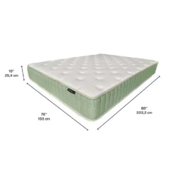 Matelas king roulé à ressorts ensachés ferme - 80