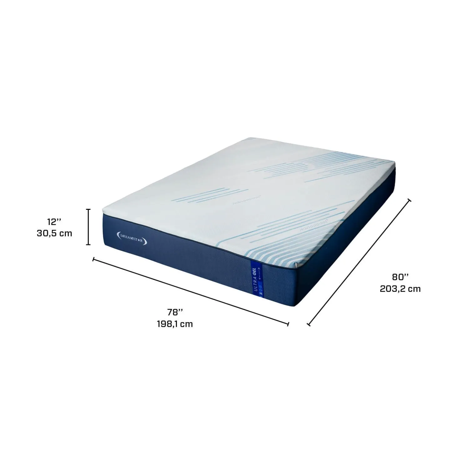 Matelas king roulésemi-ferme en mousse mémoire- 78"