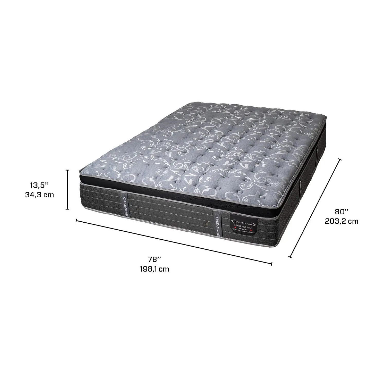 Matelas king semi-ferme à ressorts ensachés - 78"