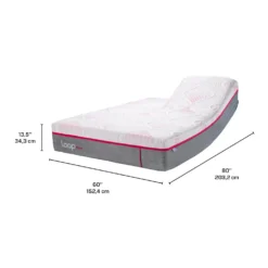 Matelas queen roulé moelleux avec nanoressorts à têtes séparées - 60
