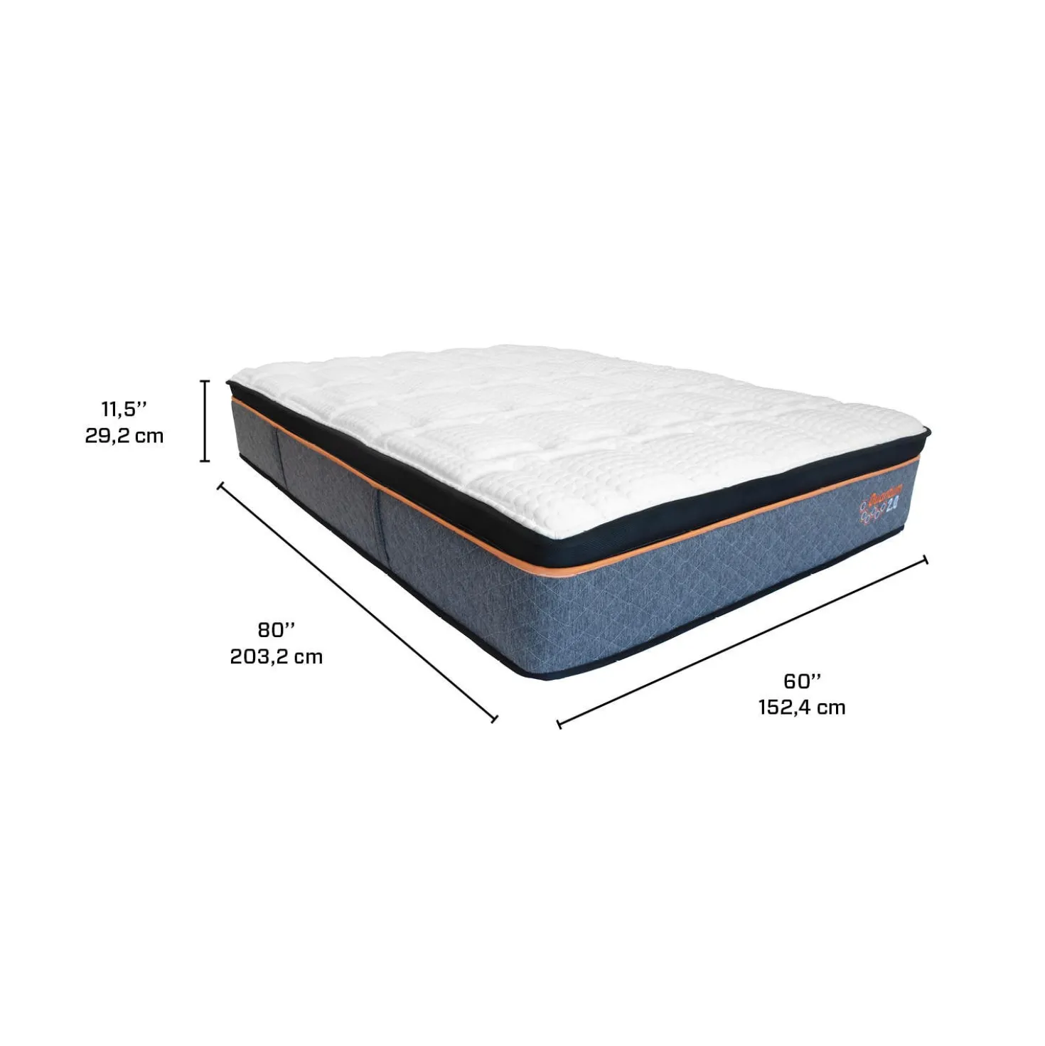 Matelas queen roulé semi-fermeà ressorts ensachés - 60"