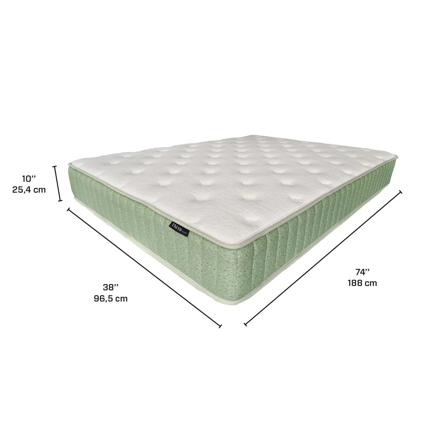 Matelas simple roulé à ressorts ensachés ferme - 39"