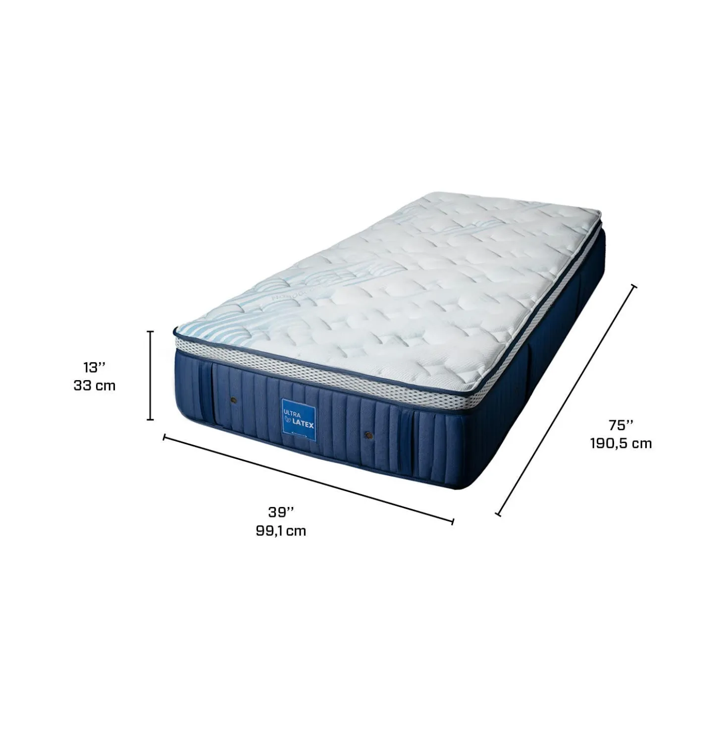 Matelas simple semi-ferme hybride - 39"