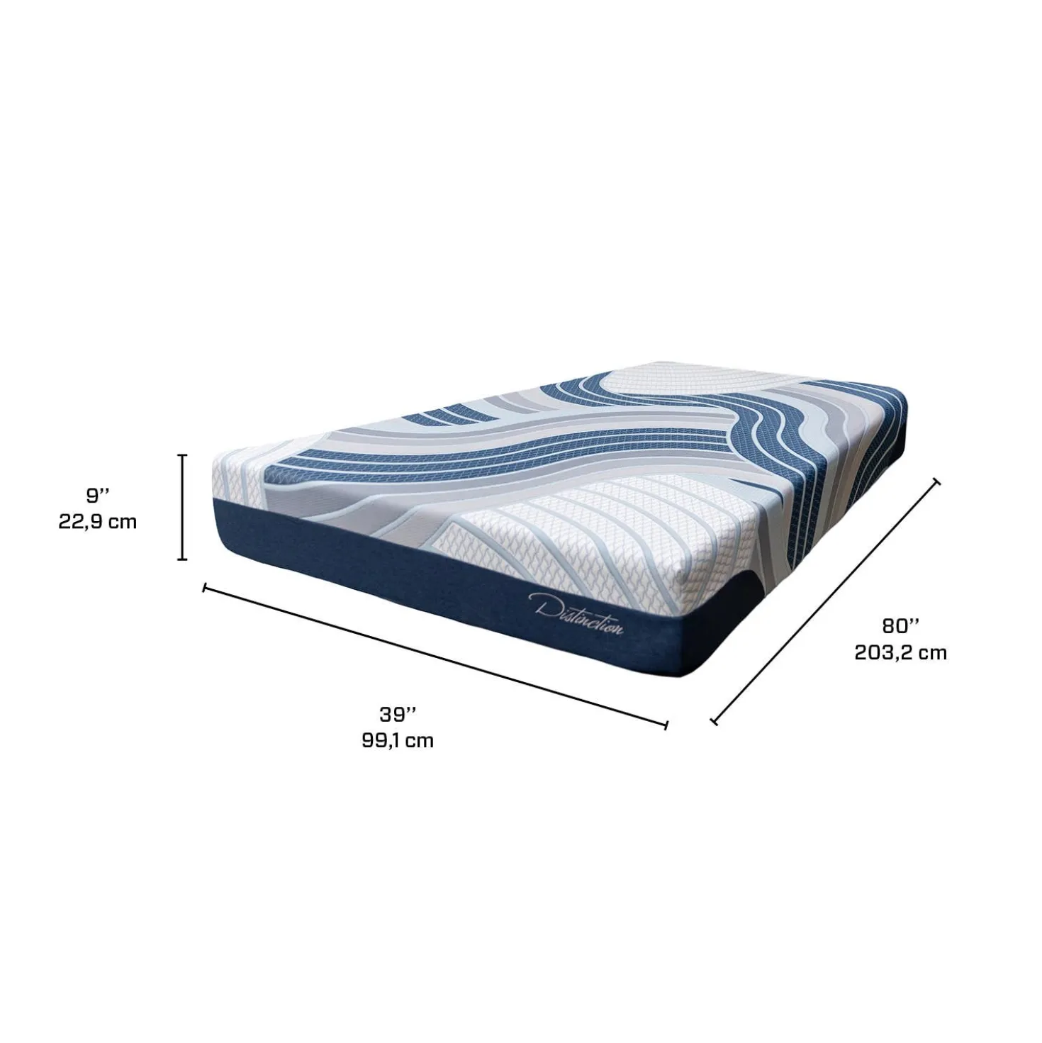 Matelas simple XLroulé semi-ferme hybride - 39" x 80"
