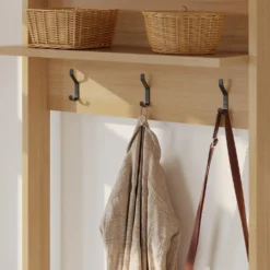 Meuble d'entrée avec rangement érable doré