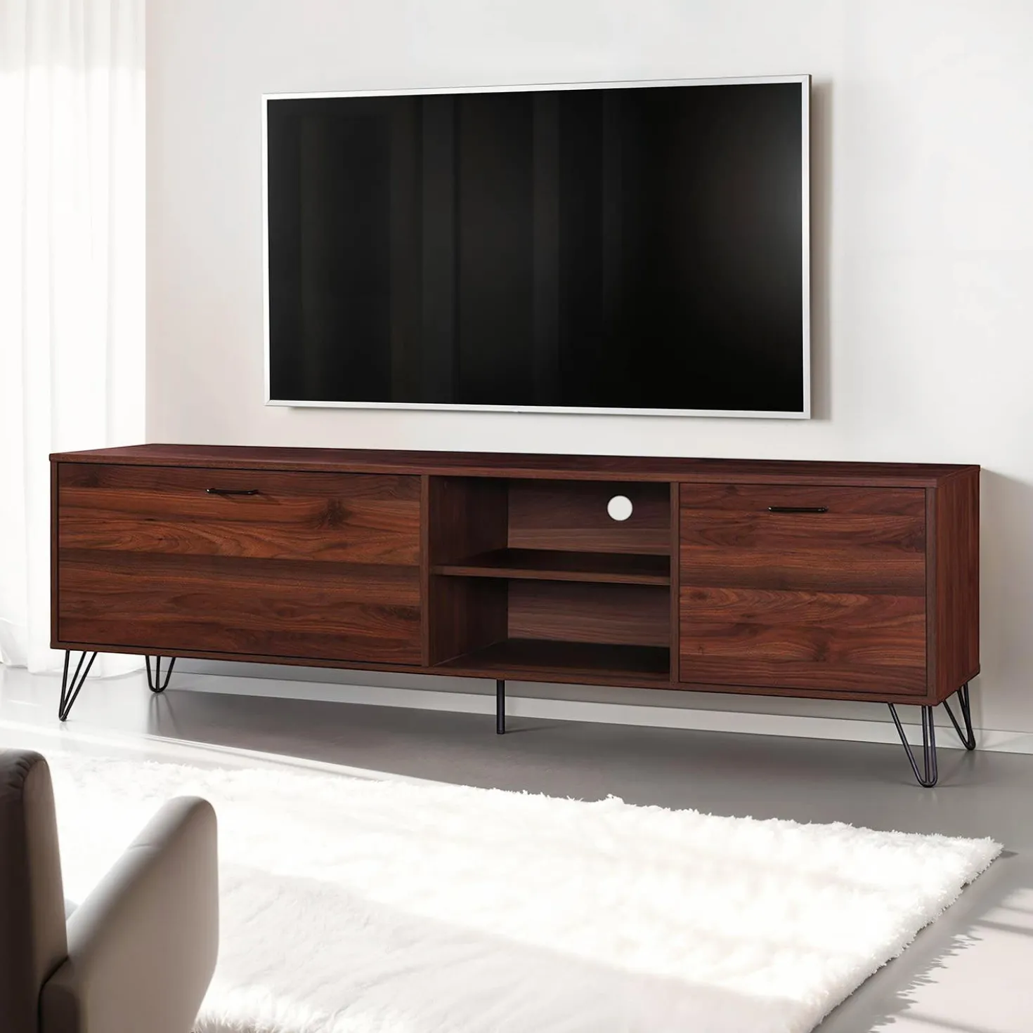 Meuble télé avec rangement - 71"