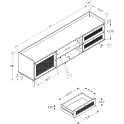 Meuble télé avec rangement 72