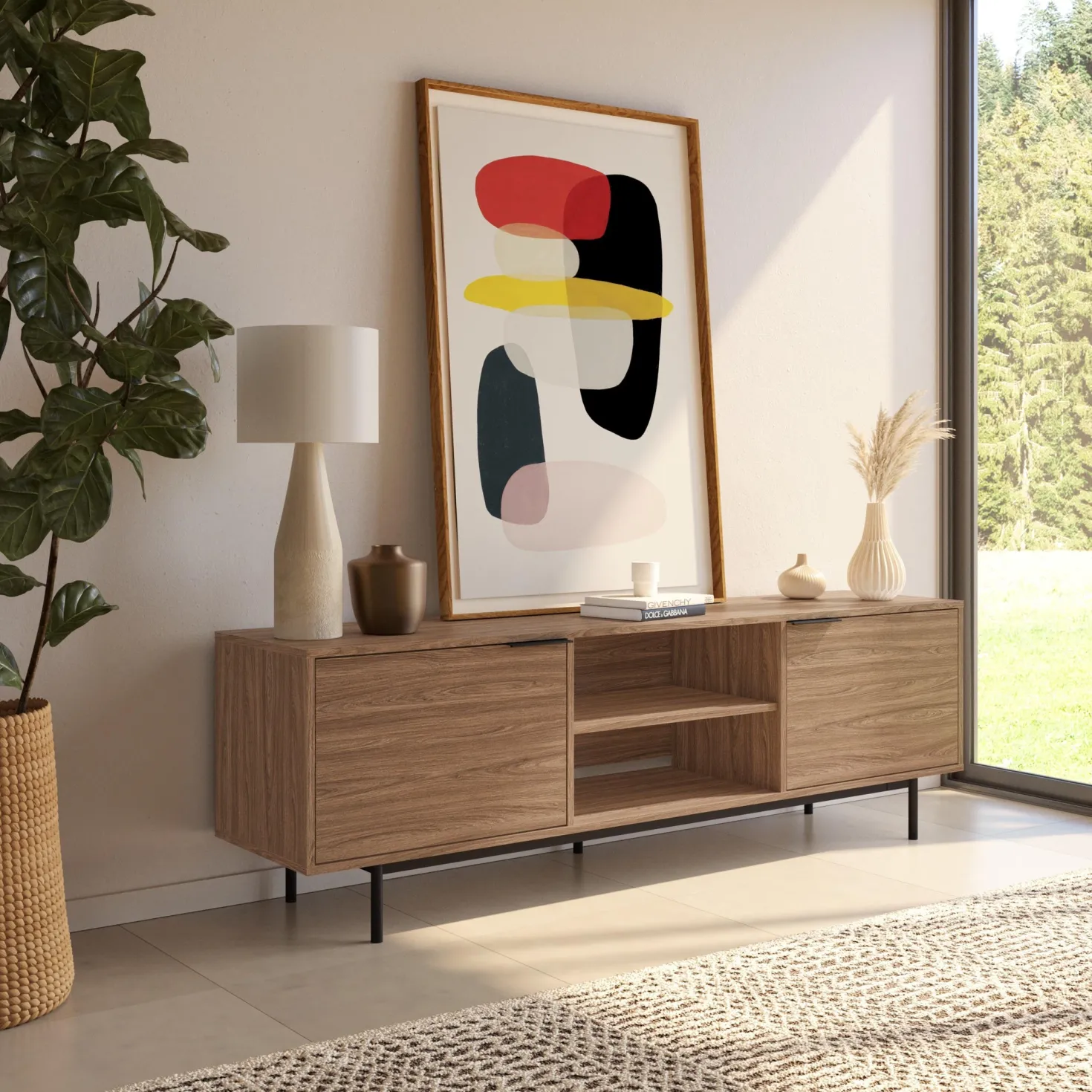 Meuble télé avec rangement 70" - Nexera