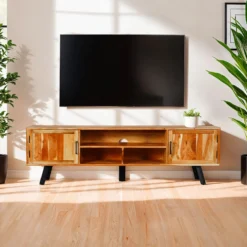 Meuble télé en bois massif - 70