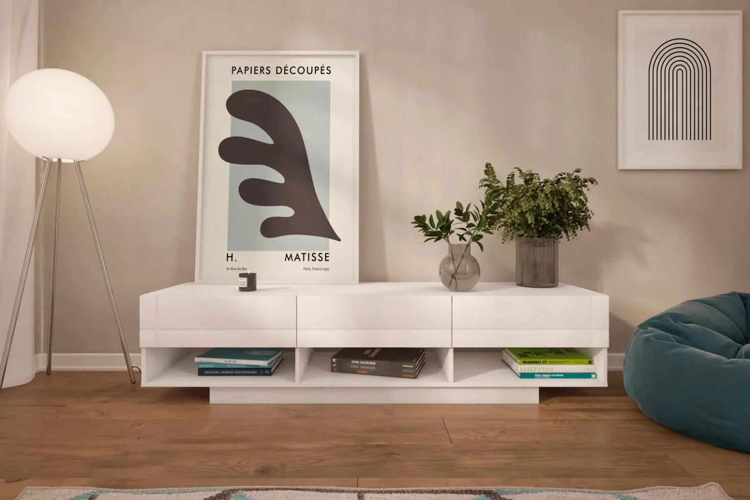 Meuble TV avec tiroirs 72" - Nexera