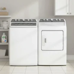 Midea Ensemble laveuse sécheuse, Blanc, Chargement par le haut