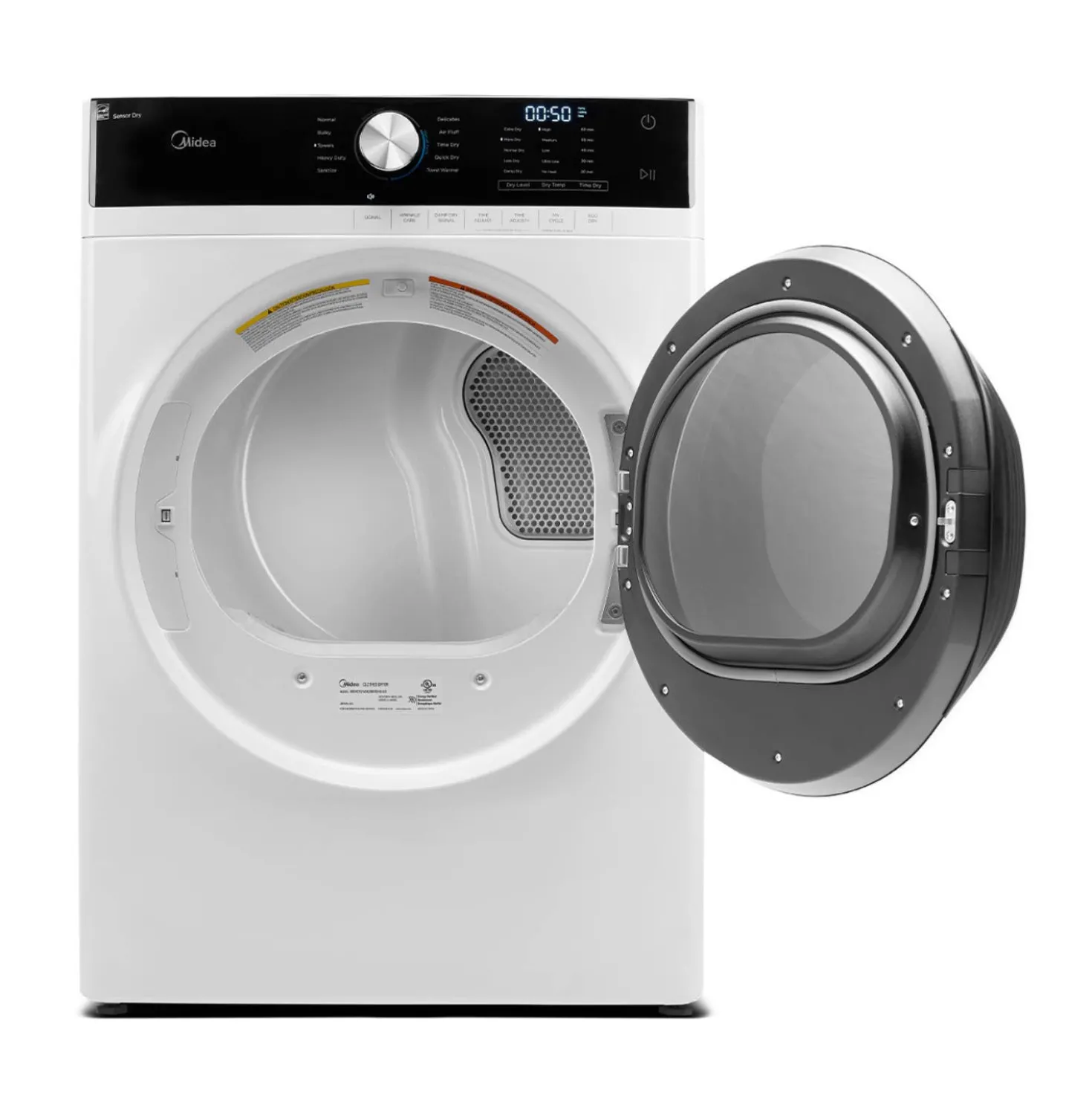 Midea Ensemble laveuse sécheuse, Blanc, Chargement frontal