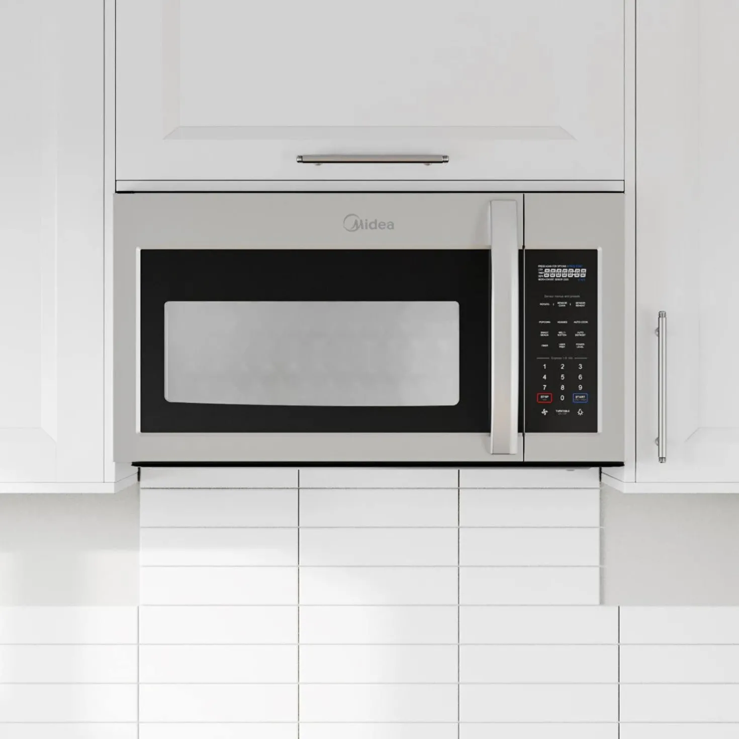 Midea Micro-ondes/Hotte, Inox, 29.25", 1000W, 300