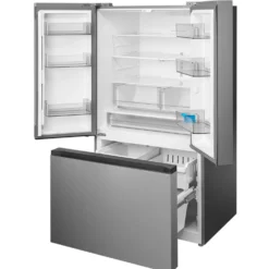 Midea Réfrigérateur 22,5 pi3 33 po Acier inoxydable Portes françaises - MRF23I7AST