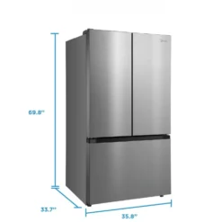 Midea Réfrigérateur 31,7 pi3 36 po Inox Portes françaises - MRF32I6BST
