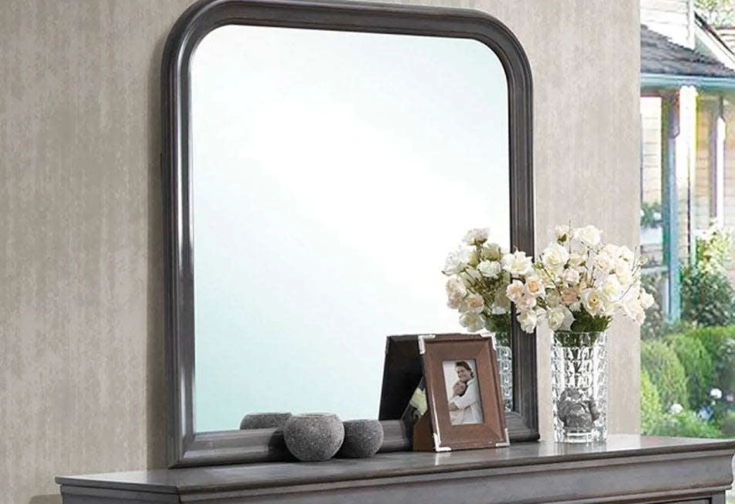 Miroir pour commode de chambre à coucher