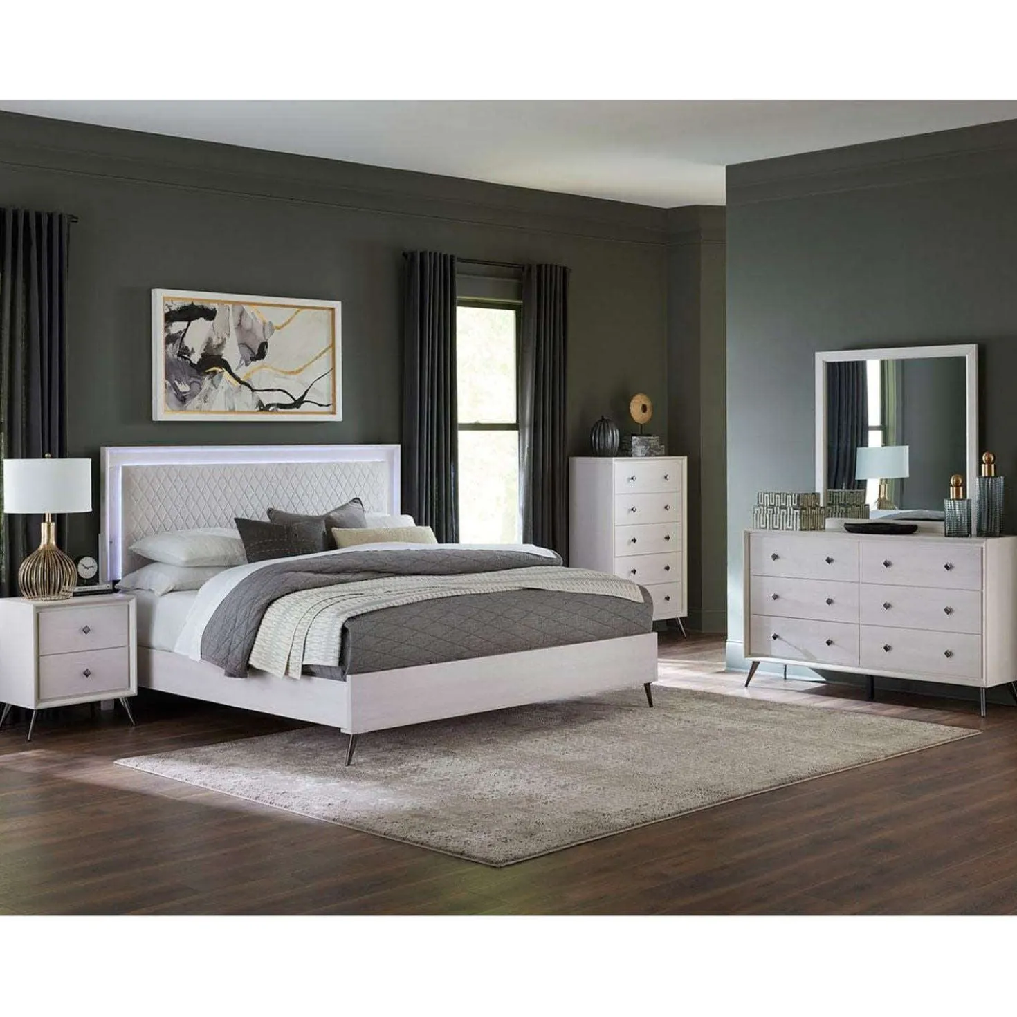 Miroir pour commode de chambre à coucher