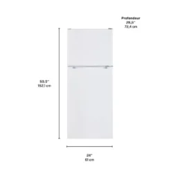 MOFFAT Réfrigérateur 11,5 pi3 24 po Blanc Congélateur en haut - MPE12FGKWW
