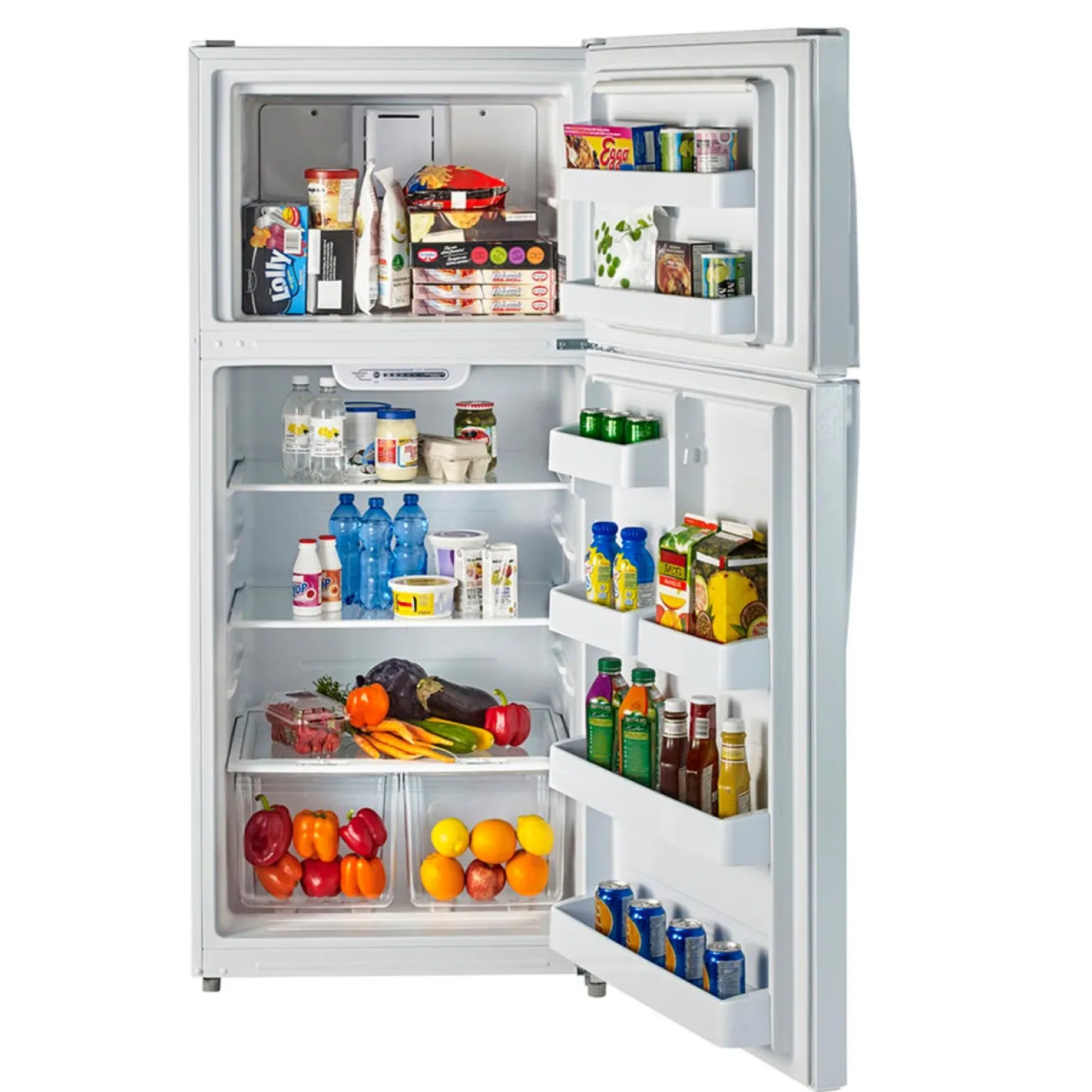 MOFFAT Réfrigérateur 18 pi3 30 po Blanc Congélateur en haut - MTE18GTKWW