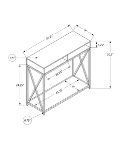Monarch specialties i 3573 console d'entrée avec rangement - table d'appoint - Monarch