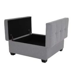 Ottoman avec rangement - gris