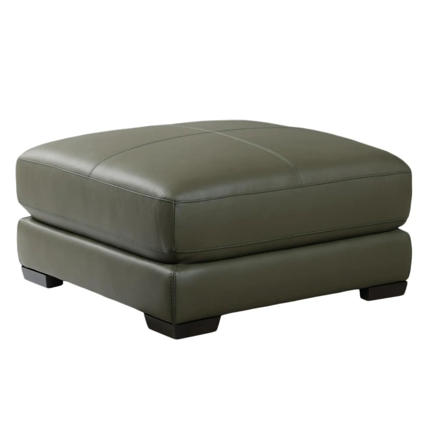 Ottoman en cuir véritable