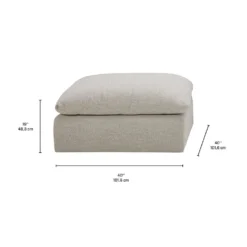 Ottoman en tissu - 40 x 40 x 20