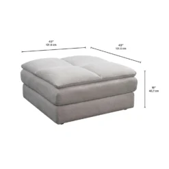 Ottoman en tissu - 40 x 41 x 18