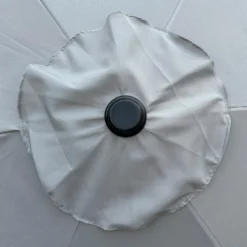 Parasol gris inclinable avec base - 9 pi