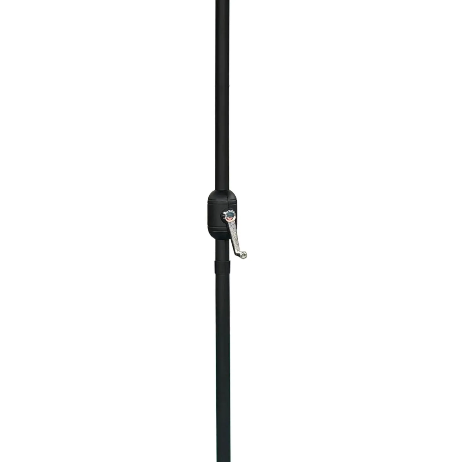 Parasol gris inclinable avec base - 9 pi