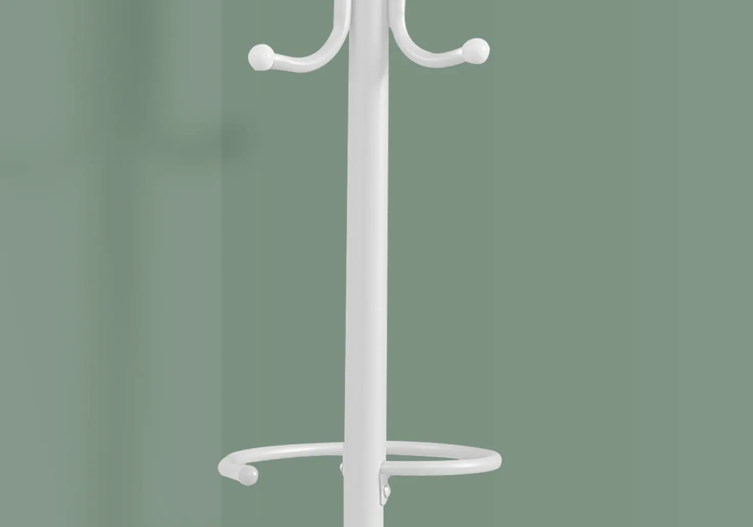 Patère - 68"H, métal blanc