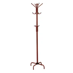 Patère - 70"H, métal rouge