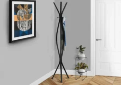 Patère - 72"H, style contemporain métal noir