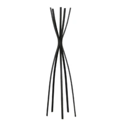 Patère - 72"H, style contemporain métal noir satiné