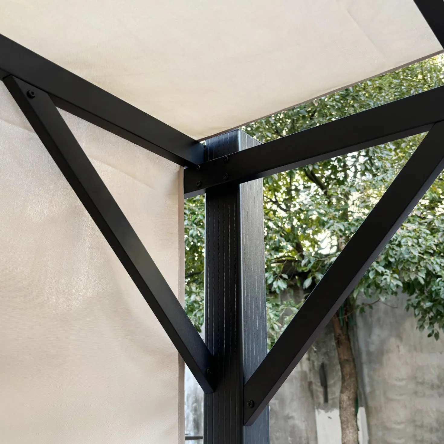 Pergola en acier 10' x 10' - beige