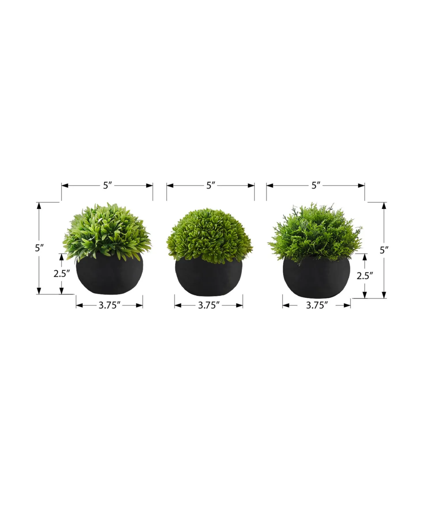 Plante artificielle 5" (boîte de 3)