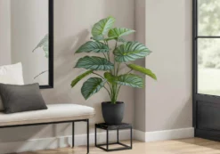 Plante artificielle - 24"H, calathea intérieur pot 5"