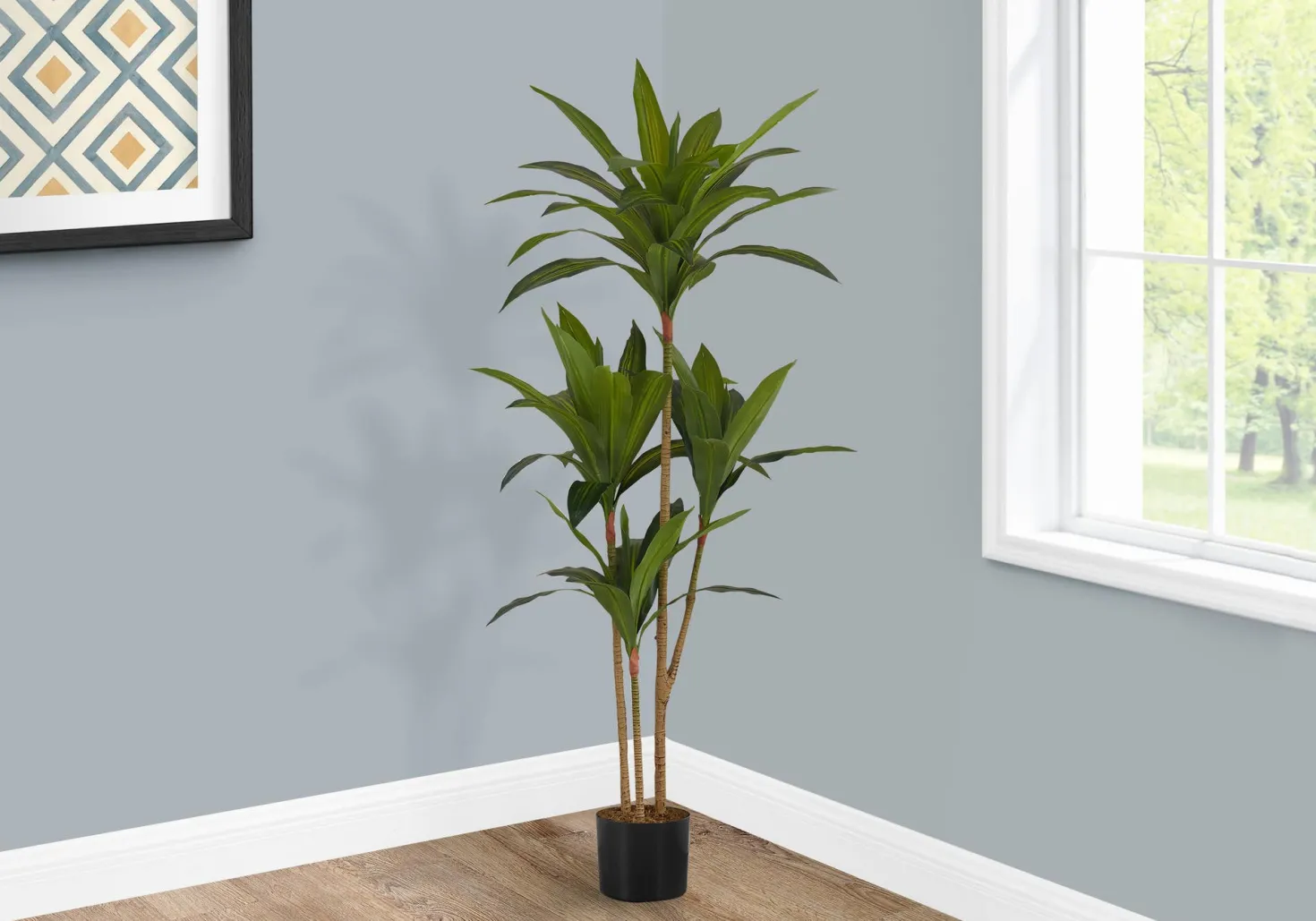Plante artificielle - 51"H, dracaena intérieur pot 5"