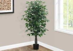 Plante artificielle - 58"H, ficus intérieur pot 6"