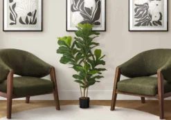 Plante artificielle - 41"H, fiddle intérieur pot 5"