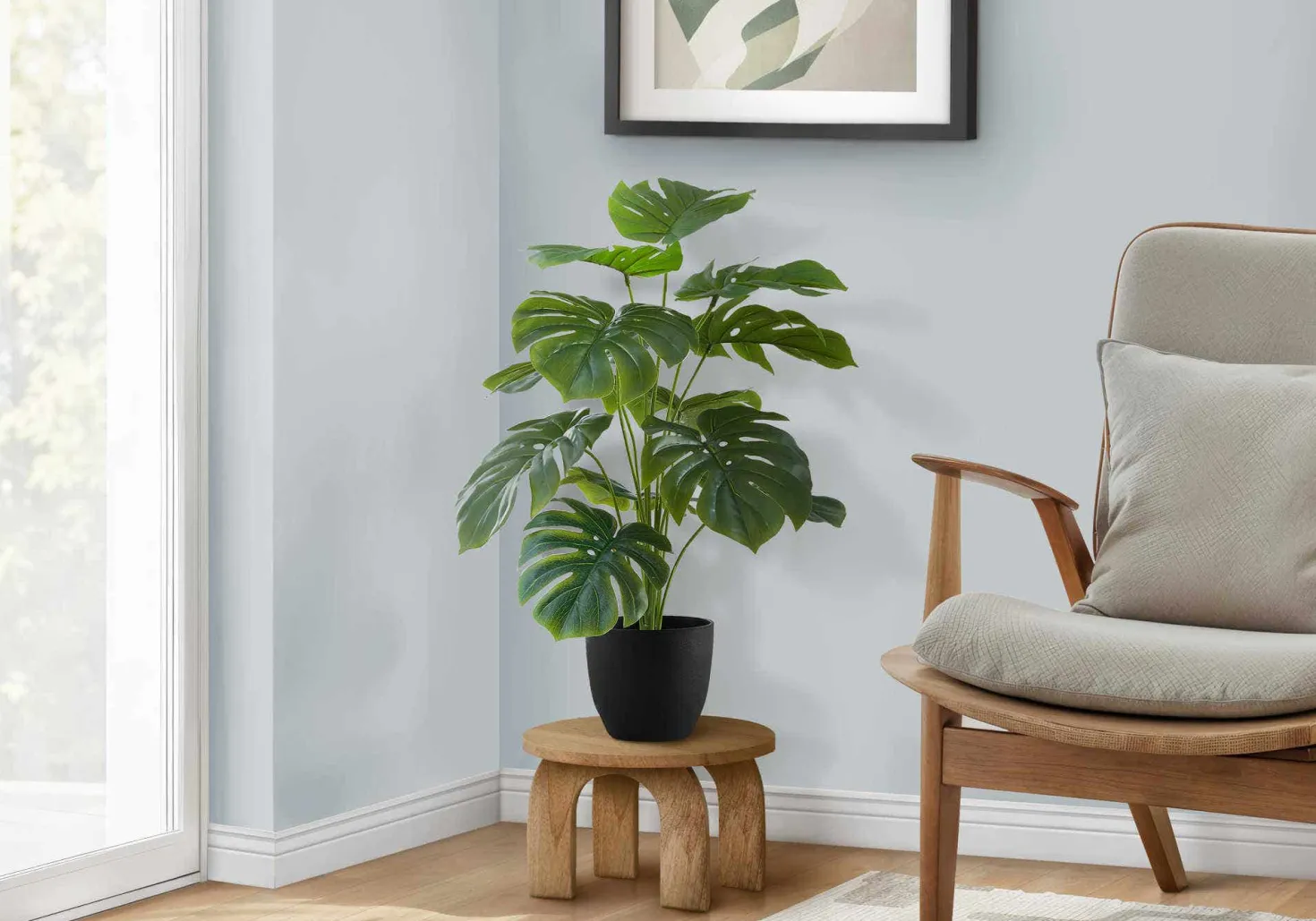 Plante artificielle - 24"H, monstera intérieur pot 5"