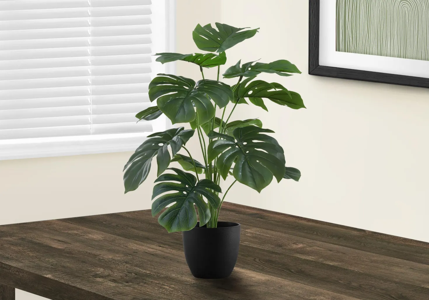 Plante artificielle - 24"H, monstera intérieur pot 5"
