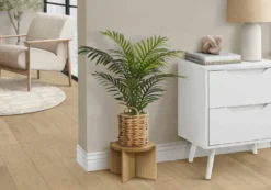 Plante artificielle - 24"H/palmier intérieur/pot tisse 8"