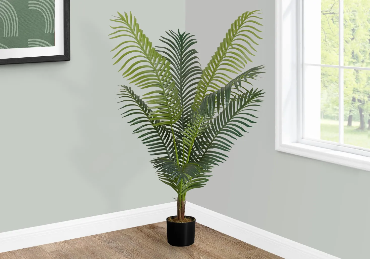 Plante artificielle - 47"H, palmier intérieur pot 5"