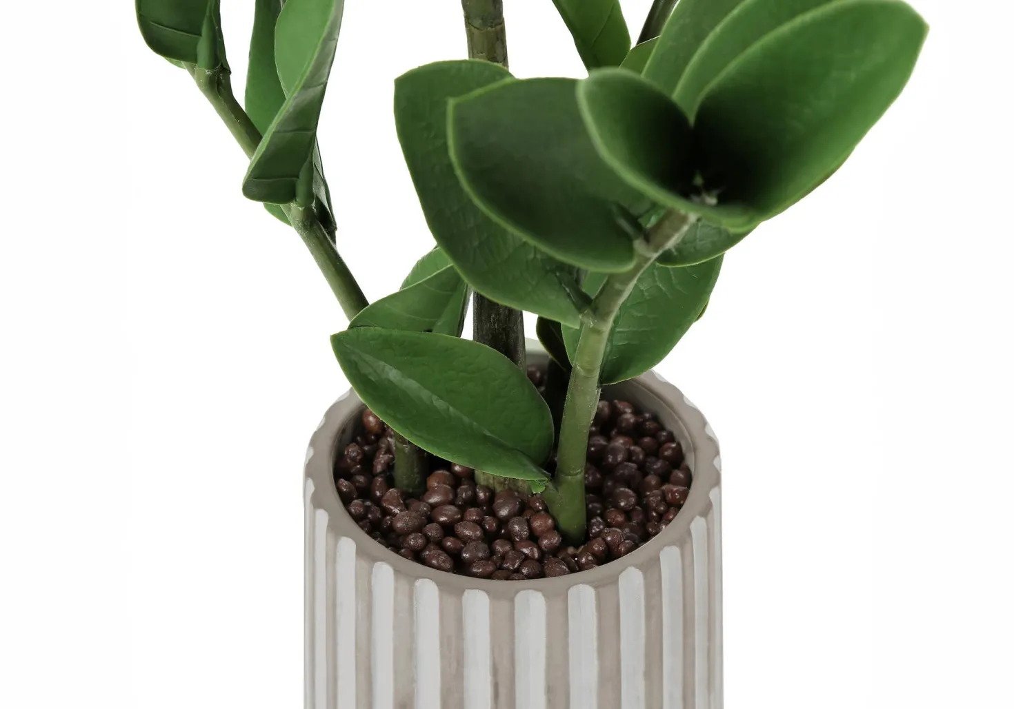 Plante artificielle - 20"H, zz intérieur pot ciment 5"