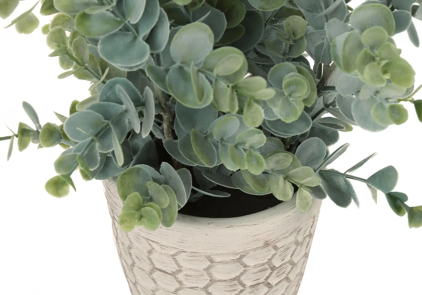 Plante artificielle - 2mcx, 13"H eucalyptus/gazon pot 4"