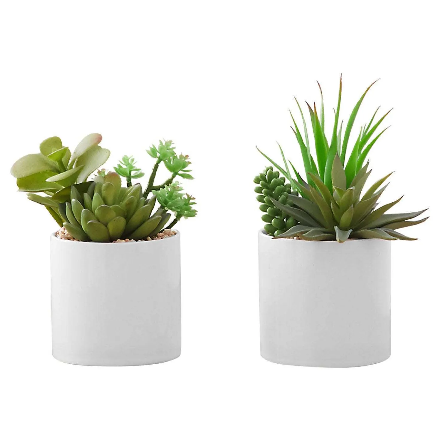 Plante artificielle - 2mcx/7"H succulent pot ceramique 3"