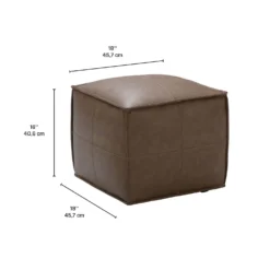 Pouf cubique - brun