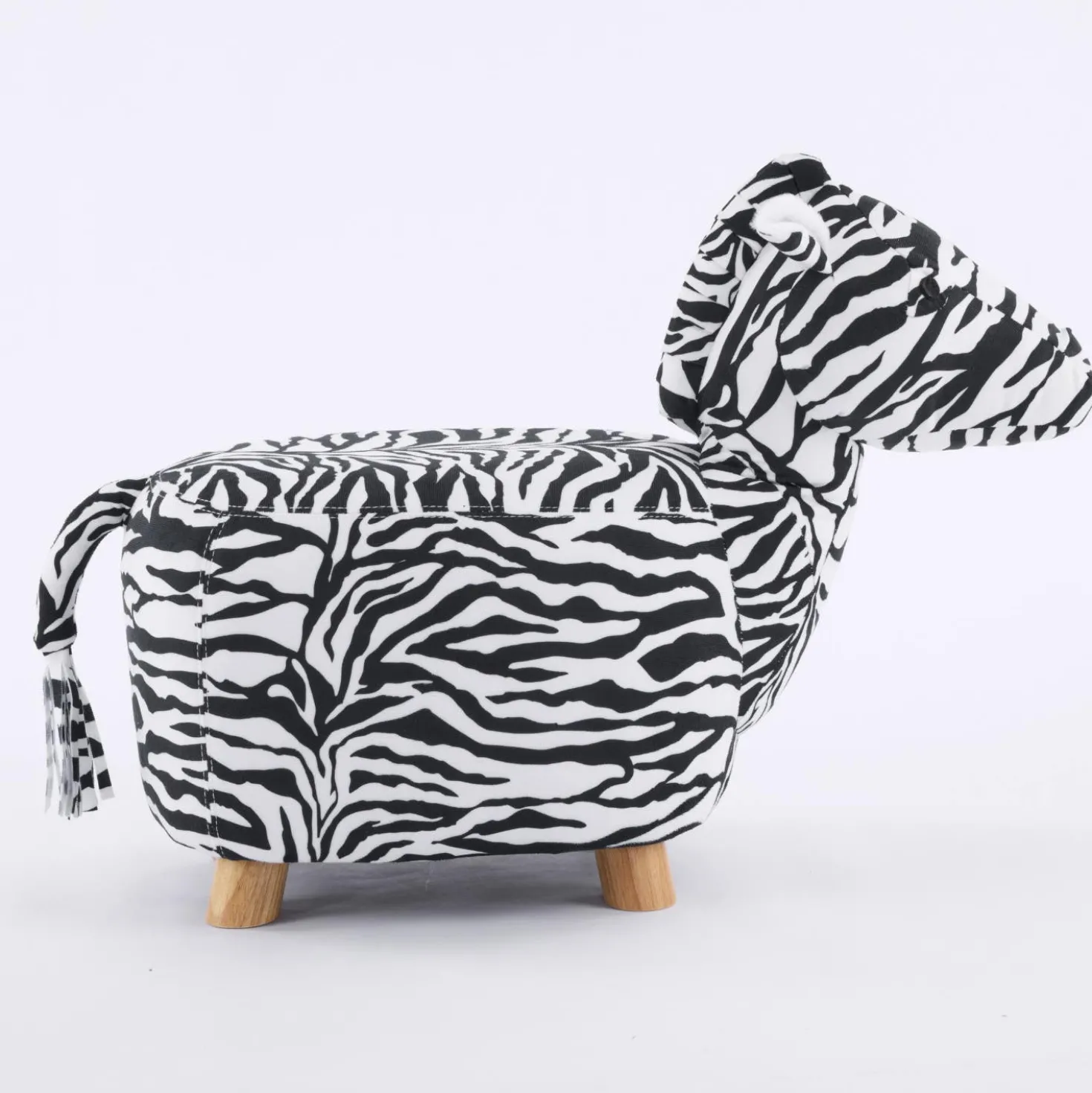 Pouf en forme de zèbre