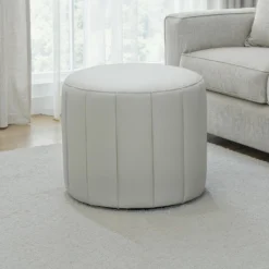 Pouf rond - gris